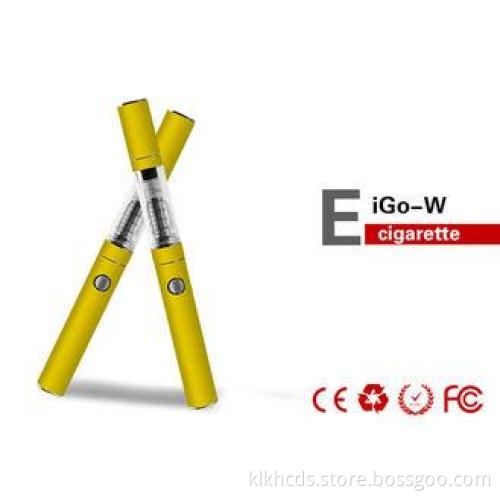 Yellow 650mAh 700puffs EGO W Electronic Cigarette Tube / He